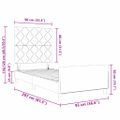 vidaXL Rám postele s čelnou doskou Tmavo hnedá 90 x 200 cm látka