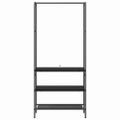 vidaXL Vešiak na oblečenie Čierny dub 77 x 30 x 171 cm