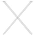 vidaXL Nohy k jedálenskému stolu v tvare X, 2 ks, biele, 70 x (72-73) cm, oceľové