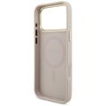 Guess 4G Triangle Logo & Big Strap Metal Buttons MagSafe puzdro pre iPhone 17 Pro Max ružová