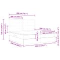 vidaXL Úložná posteľ s čelnou doskou Modrá 200 x 200 cm Látka