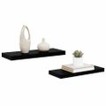 vidaXL Plávajúce nástenné police 2ks, lesklé čierne 60x23,5x3,8cm, MDF