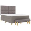 vidaXL Posteľ s pružinovým rámom Sivohnedá 200 x 160 cm látka