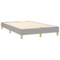 vidaXL Posteľný rám s boxspringom bledosivý 120x200 cm látka