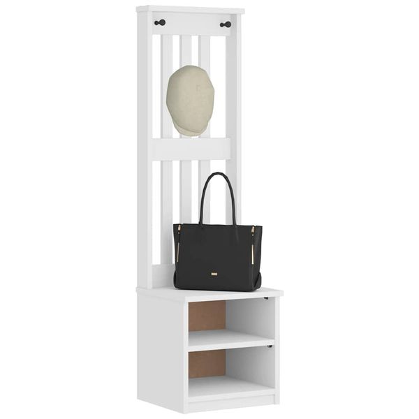 vidaXL Halový strom SANDNES biela 45x40x159,5 cm masívna borovica