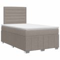 vidaXL Posteľ boxspring s matracom Sivohnedá 120 x 200 cm Látka