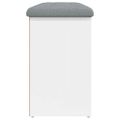 vidaXL Lavica na topánky biela 102x32x50 cm, umelé drevo