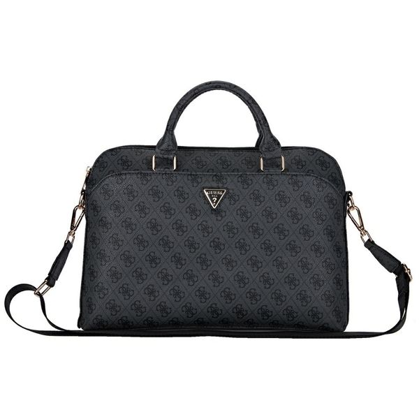 Guess Computer Bag 4G Zipper Pocket & Triangle Logo for 15" Laptop Black