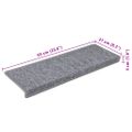 vidaXL Schodové rohože 30 ks 65x21x4 cm svetlosivé s obdĺžnikovým okrajom