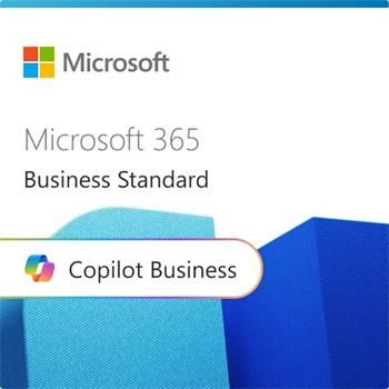 Microsoft CSP Microsoft 365 Business Standard a Microsoft 365 Copilot Business predplatné 1 rok, vyúčtovanie ročne Softvér, kancelársky, pre firmy, 1 používateľ, české, predplatné 1 mesiac (vyúčtovanie mesačne), CSP