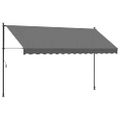 vidaXL Zaťahovacia markíza antracitová 350x150 cm látka a oceľ