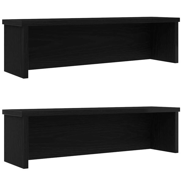 vidaXL kuchynské stojany stohovateľné 2 ks Čierna 60x15x16 cm