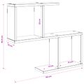 vidaXL Stenná polica Biela 60 x 12 x 50,5 cm Kompozitné drevo