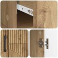 vidaXL Servírovacia skriňa Dub artisan 89 x 34,5 x 57 cm
