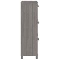 vidaXL Skrinka na topánky HAMAR, svetlosivá 59,5x35x117 cm, borovica