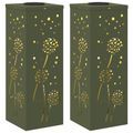 vidaXL Solárne LED svetlo na chodník 2 ks Teplá biela 18 x 18 x 50 cm