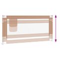 vidaXL Zábrana na detskú posteľ sivohnedá 180x25 cm látka