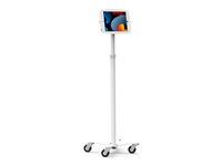 Compulocks iPad 10th-11th (A16) Gen Space Enclosure Medical Rolling Cart Plus Hub White - Vozík - pro tablet - klouzavý - uzamykatelný - zdravotní - bílá - velikost obrazovky: 10.9" - pro Apple 10.9-inch iPad Wi-Fi, Wi-Fi + Cellular