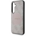 Guess HC MagSafe PU 4G Circle Classic Logo case for Samsung Galaxy S25 pink