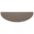vidaXL Schodové rohože, samolepiace, 10 ks, 65x21x4 cm, béžové, polkruhové, veľké