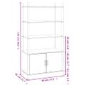 vidaXL Vysoká skrinka 80x40x153 cm spracované drevo