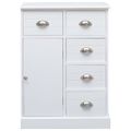 vidaXL Komoda s 10 zásuvkami biela 113x30x79 cm drevená