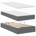 vidaXL Postel s úložným prostorem a matrací Tmavo šedá 90 x 190 cm
