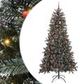 vidaXL Umelý vianočný stromček Zelená 210 cm PVC, plast a oceľ