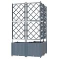 vidaXL Záhradný kvetináč 3 ks Svetlosivá 80 x 80 x 143 cm PP
