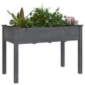 vidaXL Kvetináč s vložkou sivý 118x59x76 cm jedľový masív