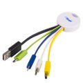 Akyga adaptérový kábel AK-AD-51 USB 5v1 USB A / USB typ C / micro USB B / mini USB B / Thunderbolt