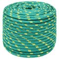 vidaXL Lodné lano zelené 12 mm 100 m polypropylén
