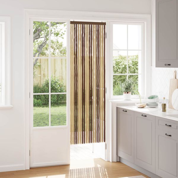 vidaXL Záves proti hmyzu z chenille Hnedá a béžová 56 x 185 cm 100% PP