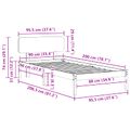 vidaXL Rám postele Včelí hnedý 90 x 200 cm Masívne borovicové drevo