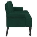 vidaXL Lavička s operadlom tmavozelená 119,5x64,5x75 cm zamat