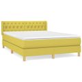 vidaXL Boxspring posteľ s matracom zelená 140x190 cm látka