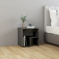 vidaXL Nočné stolíky 2 ks lesklé sivé 40x30x40 cm drevotrieska