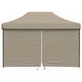 vidaXL Párty stan 279 x 410 x 315 cm Sivohnedá Oxfordská látka