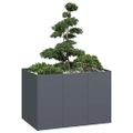 vidaXL Kvetináč antracitový 120x80x80 cm oceľ