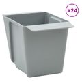 vidaXL Kvetinové boxy pre euro palety 24 ks Svetlosivá Polypropylén