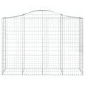 vidaXL Oblúkové gabionové koše 10 ks 200x50x140/160 cm pozink. železo