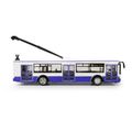 Trolejbus ktorý hlási zastávky česky 28 cm modrý
