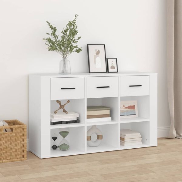 vidaXL Komoda biela 100x30x59,5 cm spracované drevo