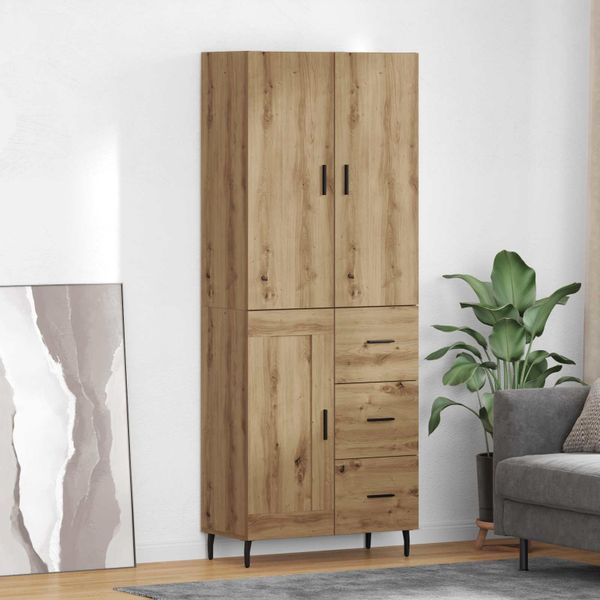 vidaXL Highboard 2 ks Remeselný dub 69,5 x 34 x 180 cm