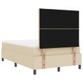 vidaXL Posteľ s pružinovým rámom Krémová 120 x 190 cm látka