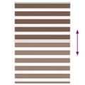 vidaXL Zebra roleta hnedá 95x150 cm šírka látky 90,9 cm polyester