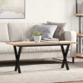 vidaXL Konferenčný stolík v tvare X 110x40x45,5 cm borovica a oceľ