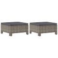 vidaXL 6-dielna záhradná sedacia súprava s podložkami polyratan sivá