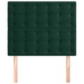 vidaXL Čelo postele tmavozelené 100x5x118/128 cm zamatové