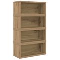 vidaXL Roh na skladovanie CD 4 ks Dub artisan 40 x 17 x 17 cm